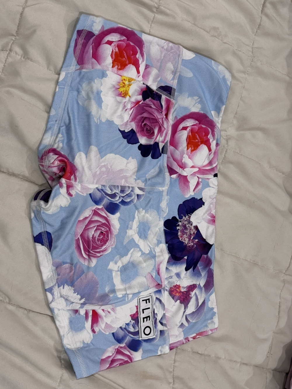 FLEO LRC Light Blue Pink Rose Floral XL